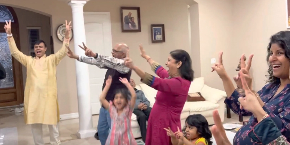 Laughter Yoga at social event in USA